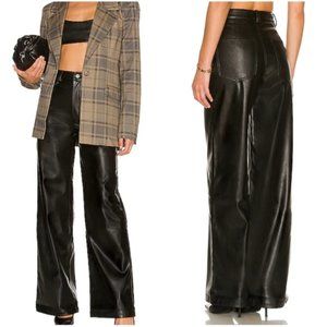 NWT WeWoreWhat Vegan Leather Pants/High Rise Dad Jean